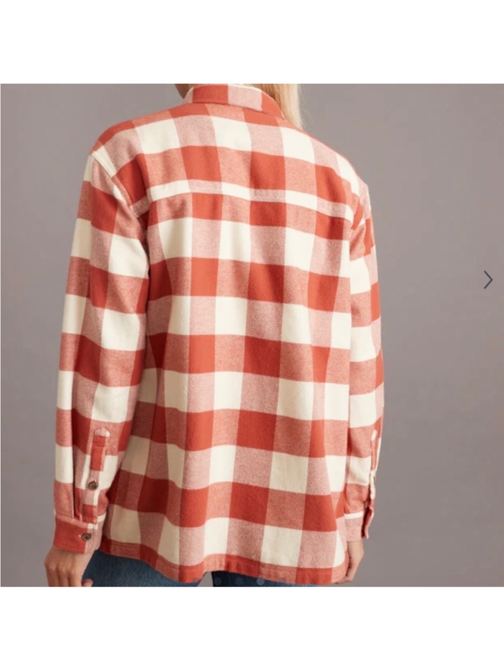 Marine Layer Riley Overshirt Rust/Cream Size S NWT - Picture 4 of 10